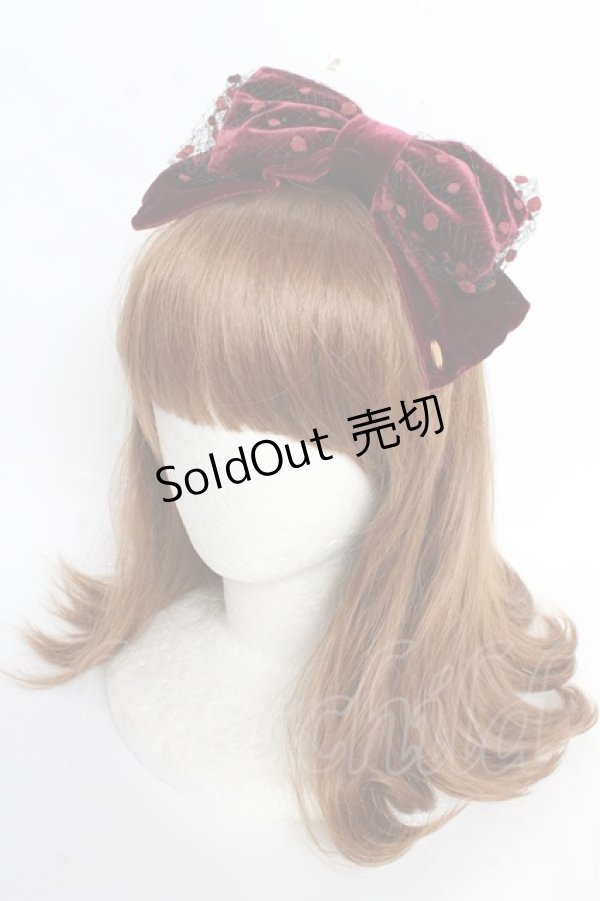 画像1: Angelic Pretty / Velvet Ribbonカチューシャ  ワイン Y-25-10-28-065-AP-AC-SZ-ZY (1)