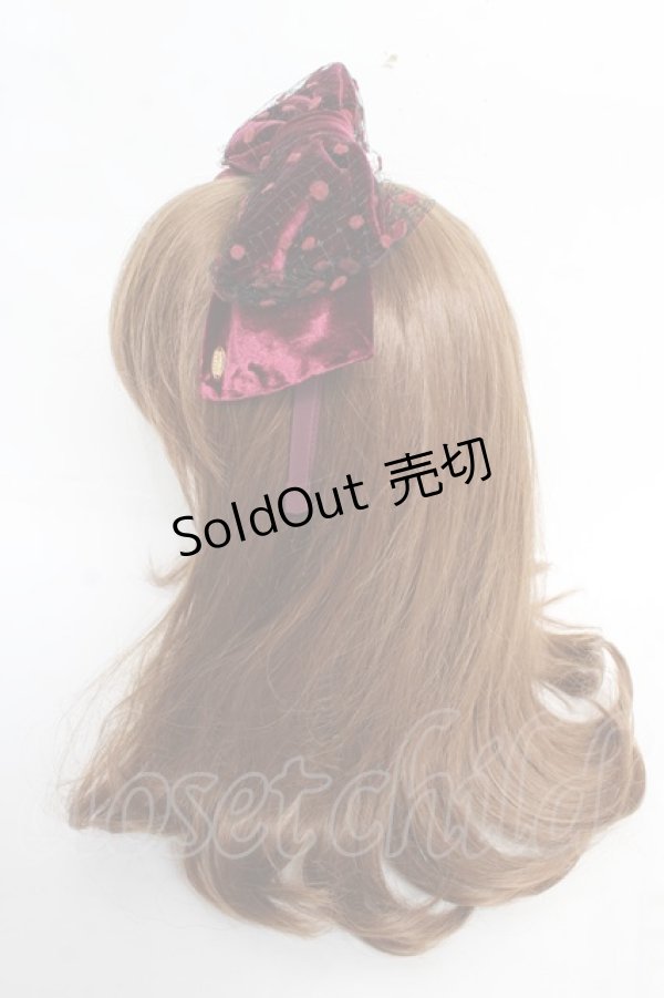 画像2: Angelic Pretty / Velvet Ribbonカチューシャ  ワイン Y-25-10-28-065-AP-AC-SZ-ZY (2)