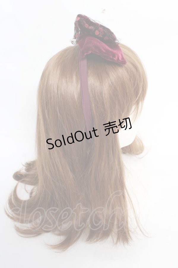 画像3: Angelic Pretty / Velvet Ribbonカチューシャ  ワイン Y-25-10-28-065-AP-AC-SZ-ZY (3)