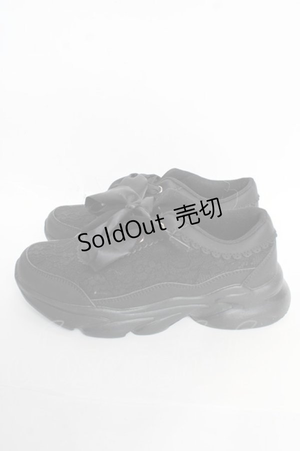 画像2: m petit by misako / レーススニーカー M 中黒 Y-25-10-28-069-LO-SH-SZ-ZY (2)