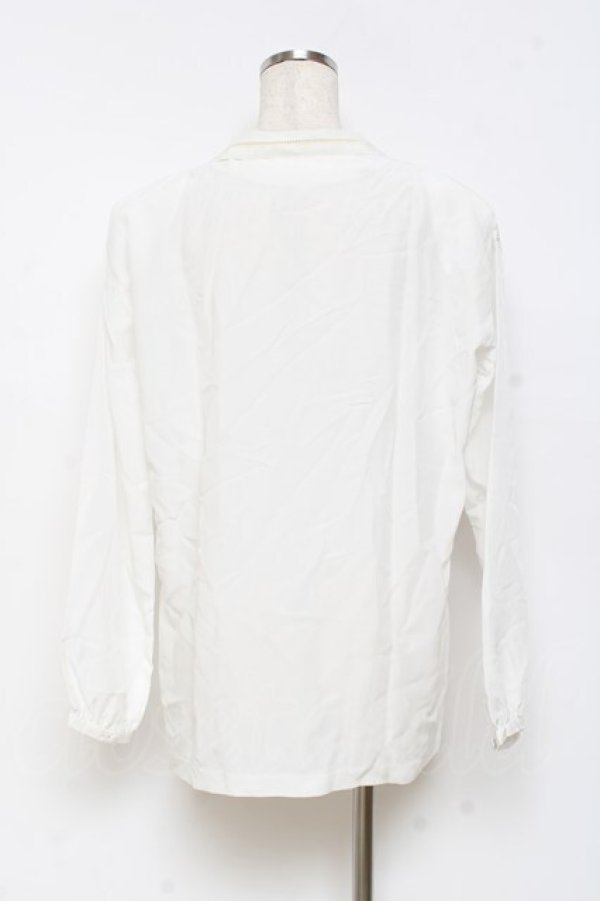 画像2: PINK HOUSE / トライアングルカラーのタック入りブラウス F 白 Y-25-10-28-072-LO-BL-SZ-ZY (2)