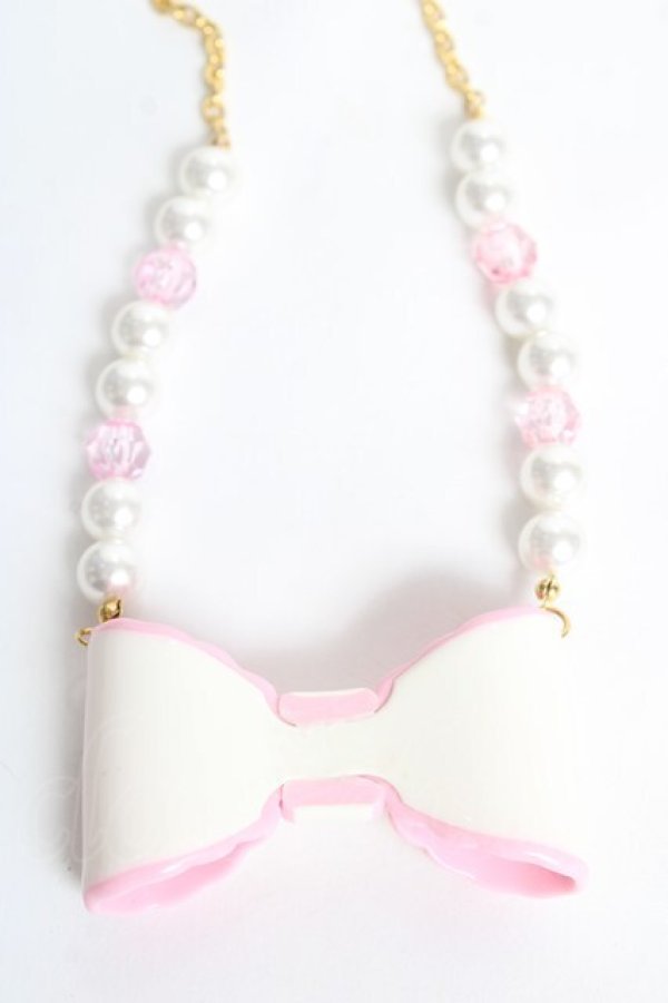 画像2: Angelic Pretty / ドリームリボンネックレス  アイボリー Y-25-10-28-001-AP-AC-SZ-ZY (2)