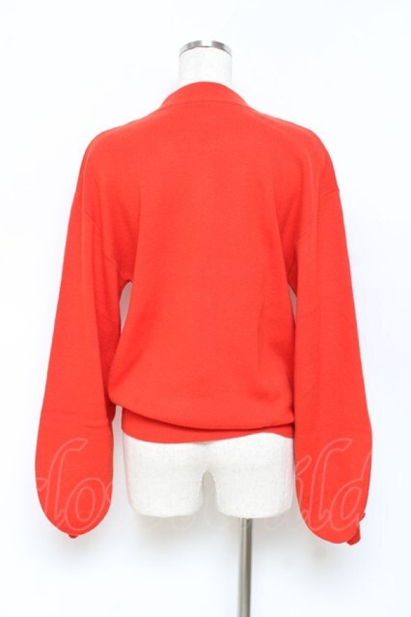 画像2: Franche Lippee / パールボタンニットカーディガン M 赤 Y-25-10-28-075-LO-TO-SZ-ZY (2)