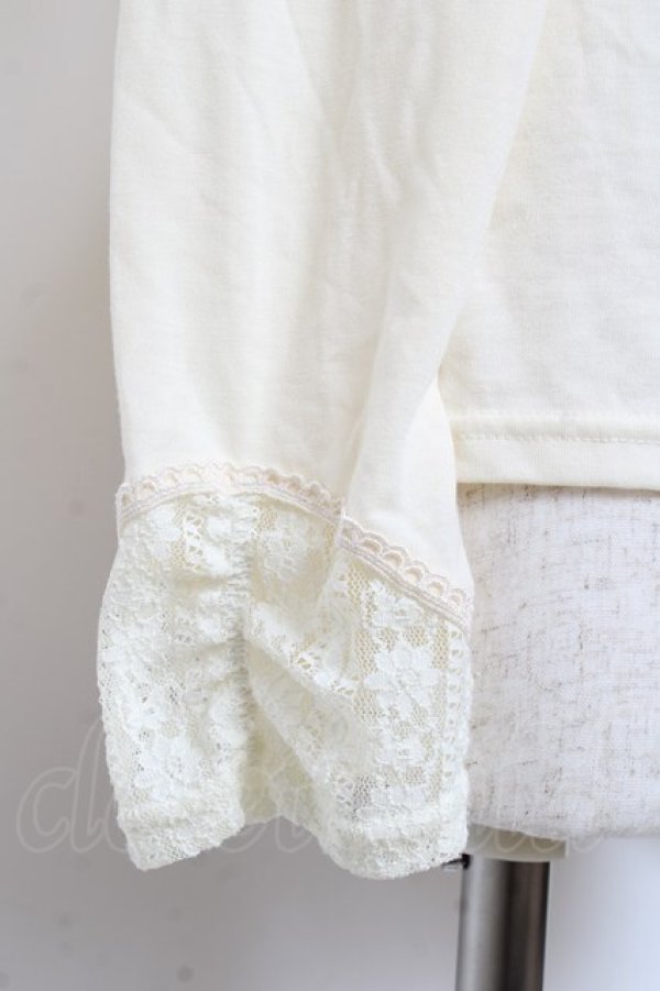 画像4: axes femme / フラワーレースインナーカットソー M 生成り Y-25-10-28-076-AX-TO-SZ-ZY (4)