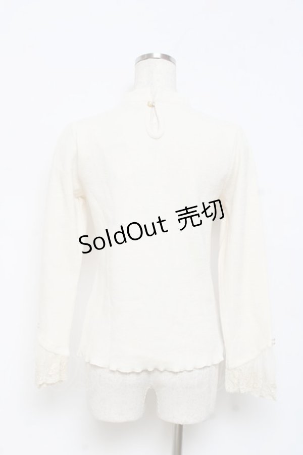 画像2: axes femme / バラモチーフカットプルオーバー M 生成り Y-25-10-28-077-AX-TO-SZ-ZY (2)