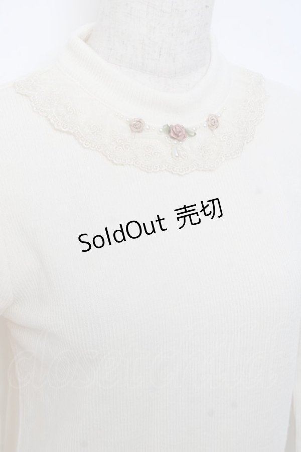 画像3: axes femme / バラモチーフカットプルオーバー M 生成り Y-25-10-28-077-AX-TO-SZ-ZY (3)