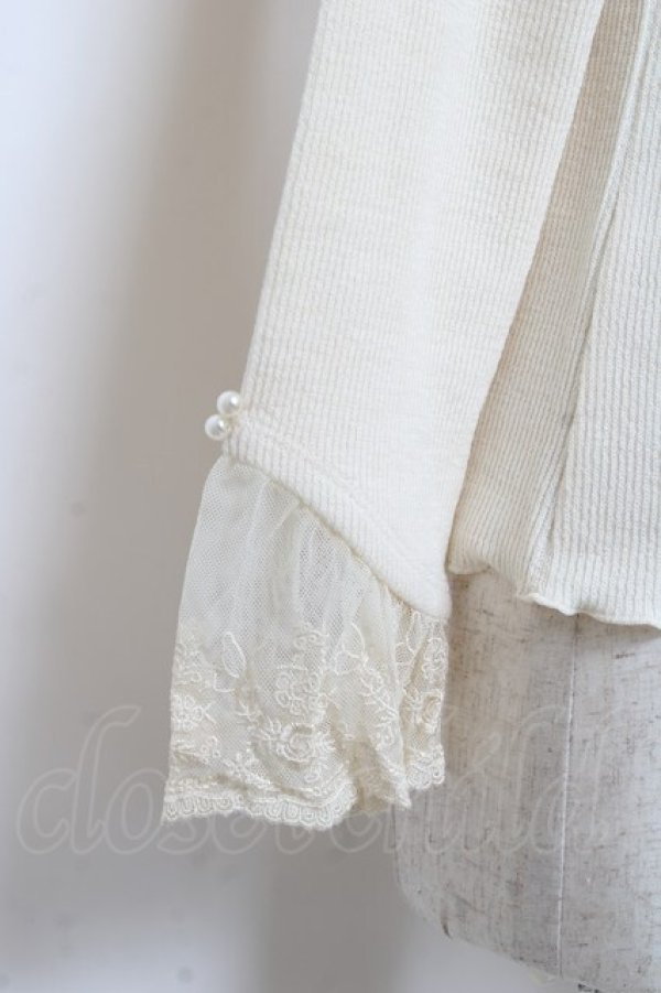 画像4: axes femme / バラモチーフカットプルオーバー M 生成り Y-25-10-28-077-AX-TO-SZ-ZY (4)