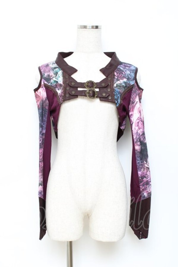 画像1: Rozen Kavalier / マスカレードプリントシュラグ  ワイン Y-25-10-28-079-OO-TO-SZ-ZY (1)