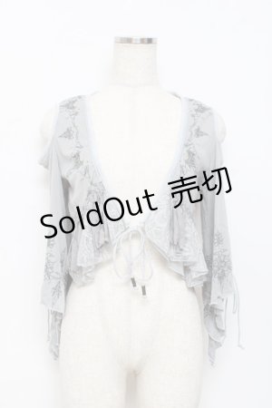 画像: Rozen Kavalier / 肩出しメッシュチュールシュラグボレロ  グレー Y-25-10-28-082-OO-TO-SZ-OS