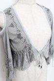 画像4: Rozen Kavalier / 肩出しメッシュチュールシュラグボレロ  グレー Y-25-10-28-082-OO-TO-SZ-ZY (4)