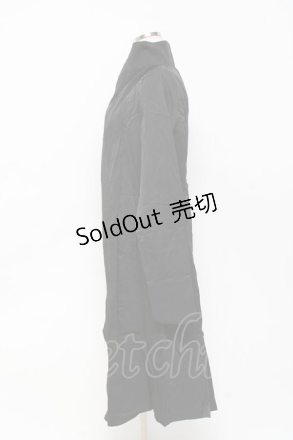 画像2: Ozz conte / ドレープアシメシャツ  黒 Y-25-10-28-083-OO-TO-SZ-ZY (2)