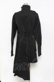 画像3: Ozz conte / ドレープアシメシャツ  黒 Y-25-10-28-083-OO-TO-SZ-ZY (3)