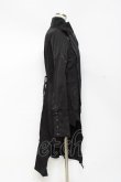 画像4: Ozz conte / ドレープアシメシャツ  黒 Y-25-10-28-083-OO-TO-SZ-ZY (4)