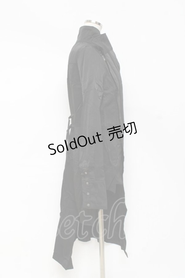 画像4: Ozz conte / ドレープアシメシャツ  黒 Y-25-10-28-083-OO-TO-SZ-ZY (4)