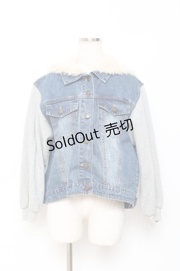 画像1: Secret Honey / くま耳Gジャン 2 インディゴ Y-25-10-28-085-CA-JA-SZ-ZY (1)