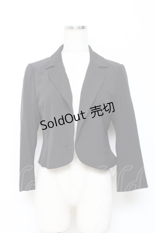 画像1: axes femme / パールボタンジャケット M 黒 Y-25-10-28-087-AX-JA-SZ-ZY (1)