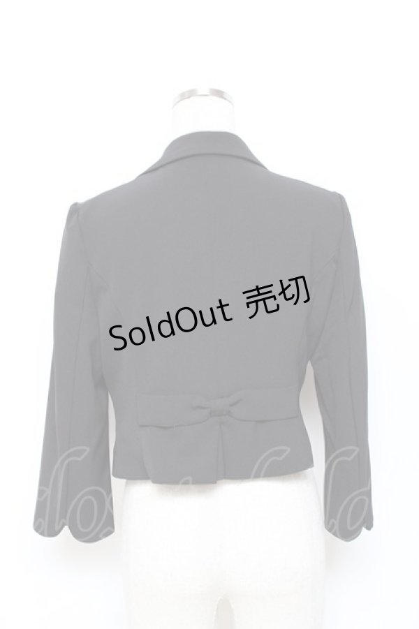 画像2: axes femme / パールボタンジャケット M 黒 Y-25-10-28-087-AX-JA-SZ-ZY (2)