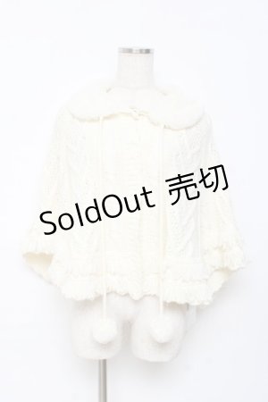 画像: Secret Honey / ニットケープ 2 アイボリー Y-25-10-28-090-CA-TO-SZ-ZY