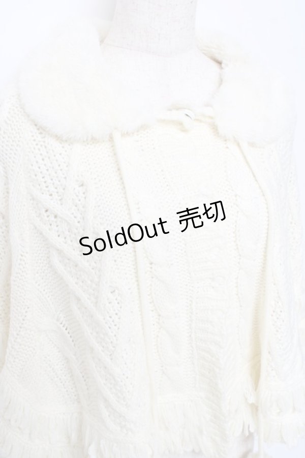 画像3: Secret Honey / ニットケープ 2 アイボリー Y-25-10-28-090-CA-TO-SZ-ZY (3)