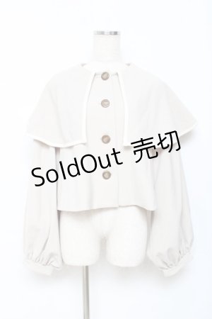 画像: HONEY SALON / ボリュームスリーブビッグカラージャケット F アイボリー Y-25-10-28-091-EL-JA-SZ-ZY