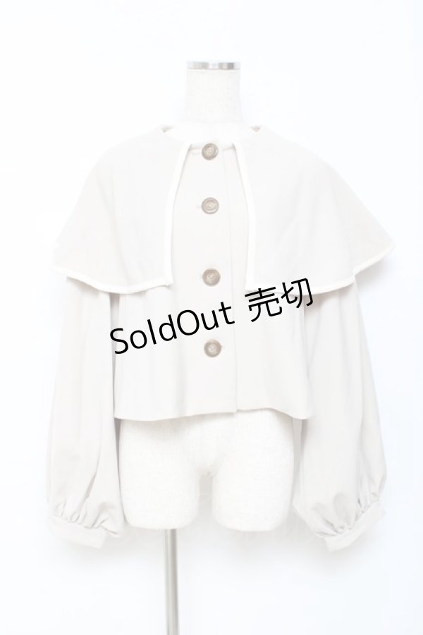 画像1: HONEY SALON / ボリュームスリーブビッグカラージャケット F アイボリー Y-25-10-28-091-EL-JA-SZ-ZY (1)