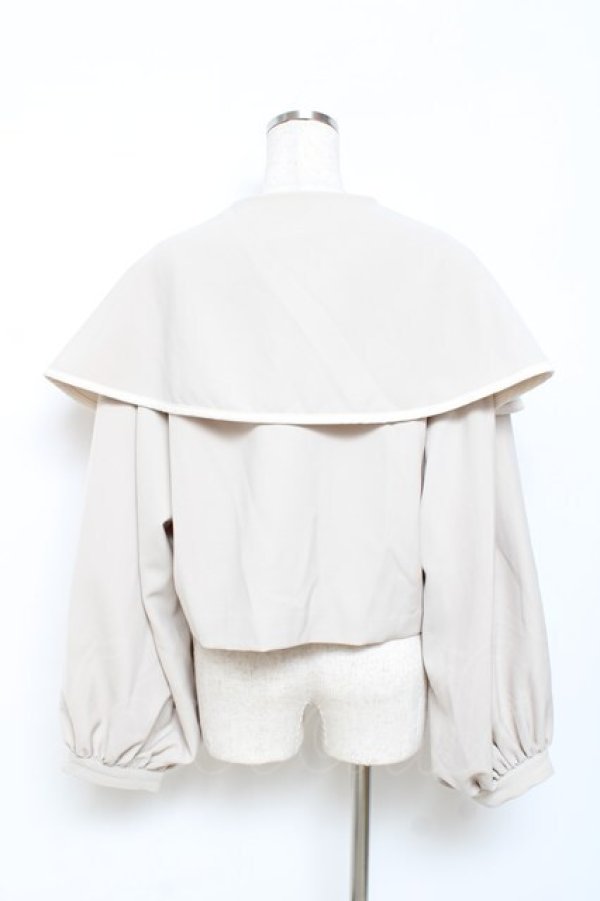 画像2: HONEY SALON / ボリュームスリーブビッグカラージャケット F アイボリー Y-25-10-28-091-EL-JA-SZ-ZY (2)