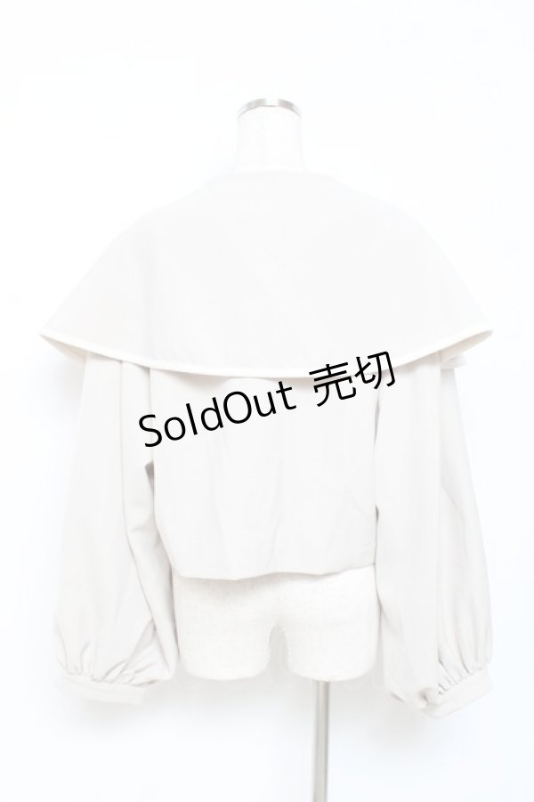 画像2: HONEY SALON / ボリュームスリーブビッグカラージャケット F アイボリー Y-25-10-28-091-EL-JA-SZ-ZY (2)