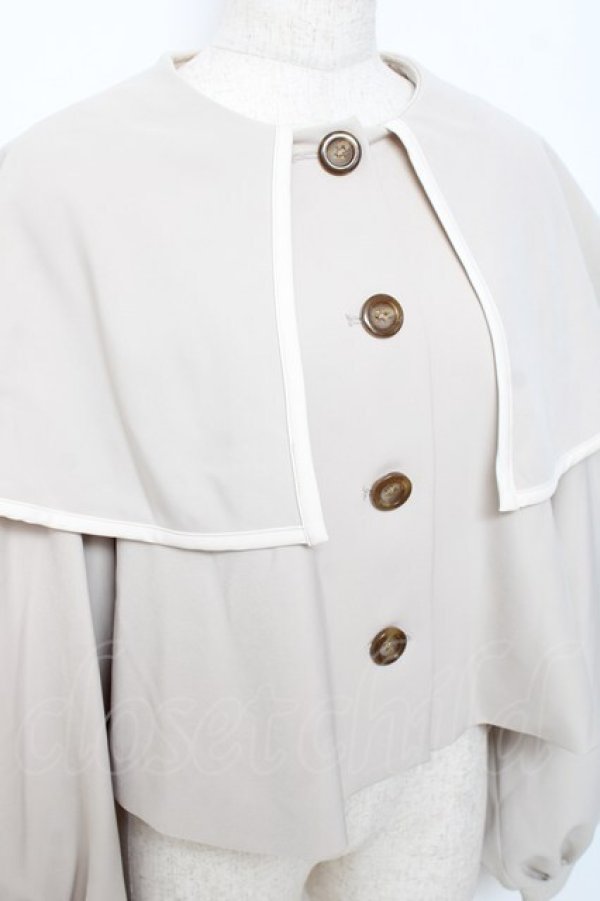 画像3: HONEY SALON / ボリュームスリーブビッグカラージャケット F アイボリー Y-25-10-28-091-EL-JA-SZ-ZY (3)