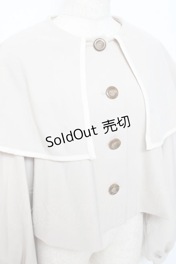 画像3: HONEY SALON / ボリュームスリーブビッグカラージャケット F アイボリー Y-25-10-28-091-EL-JA-SZ-ZY (3)