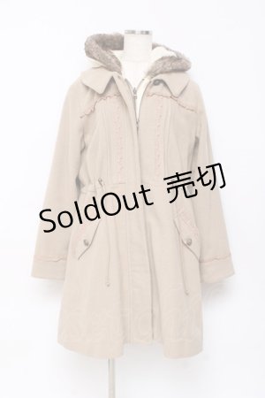 画像: axes femme / パーカー付きモッズコート M ベージュ Y-25-10-28-094-AX-CO-SZ-ZI