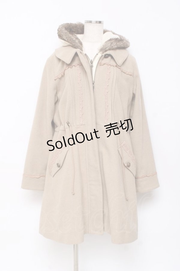 画像1: axes femme / パーカー付きモッズコート M ベージュ Y-25-10-28-094-AX-CO-SZ-ZI (1)