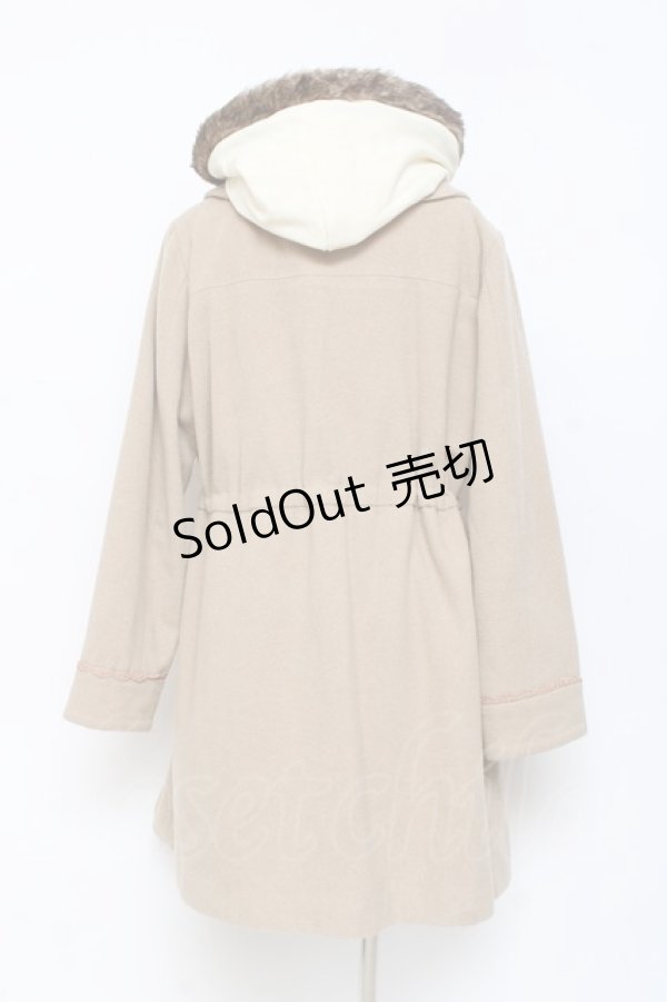 画像2: axes femme / パーカー付きモッズコート M ベージュ Y-25-10-28-094-AX-CO-SZ-ZI (2)