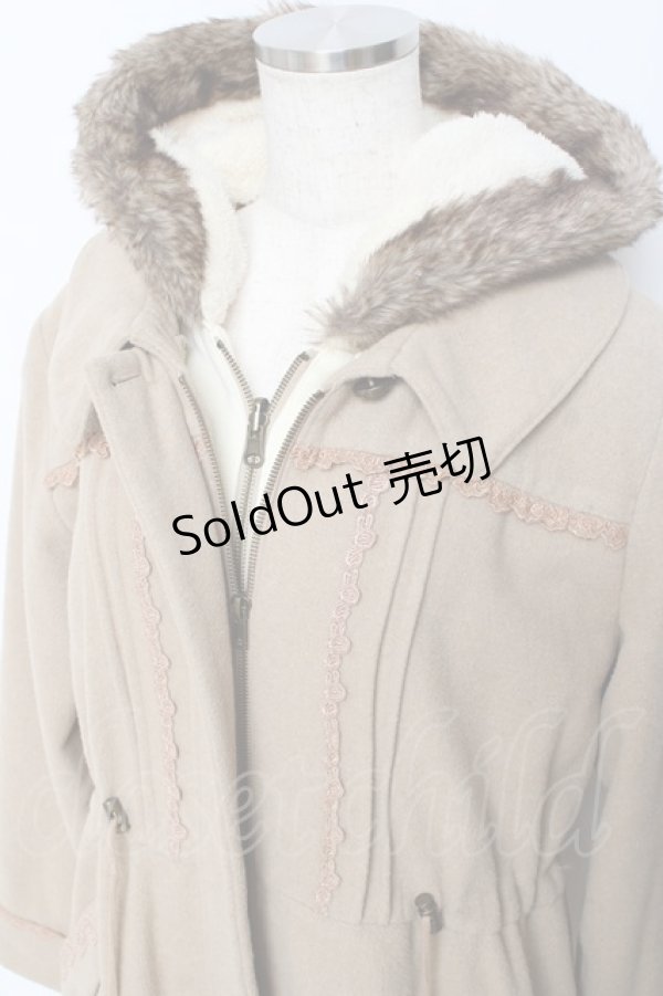 画像3: axes femme / パーカー付きモッズコート M ベージュ Y-25-10-28-094-AX-CO-SZ-ZI (3)