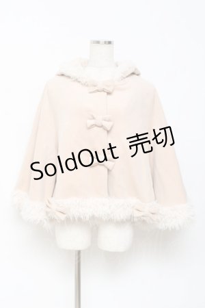画像: Secret Honey / リボンケープコート 2 ベージュ Y-25-10-28-097-CA-CO-SZ-ZY