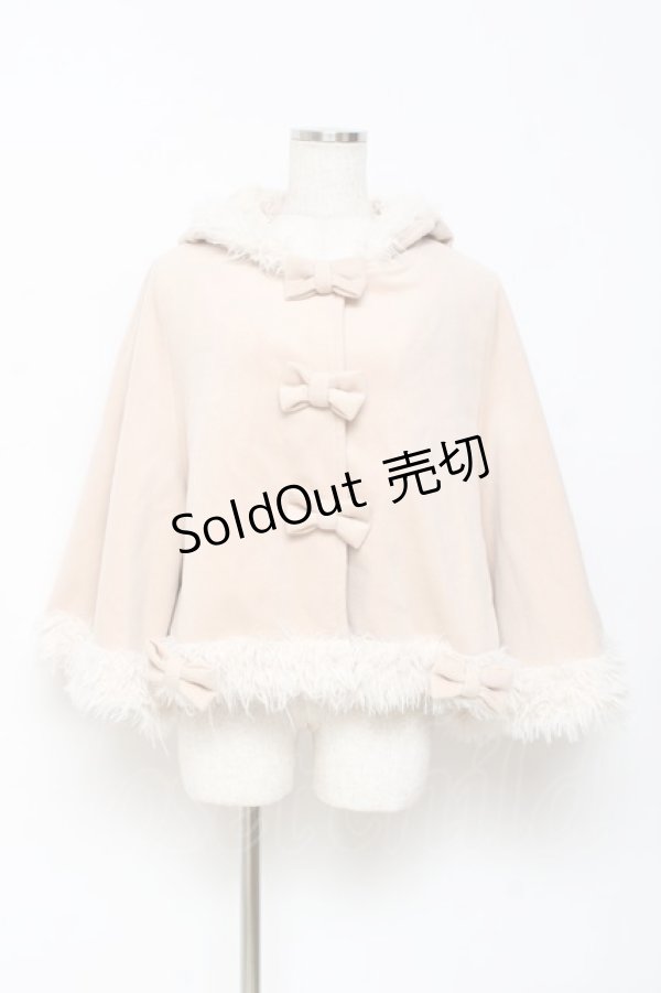 画像1: Secret Honey / リボンケープコート 2 ベージュ Y-25-10-28-097-CA-CO-SZ-ZY (1)