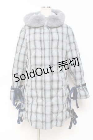 画像: axes femme POETIQUE / レースアップエコダウンコート M ブルーグレー Y-25-10-28-098-AX-CO-SZ-ZI