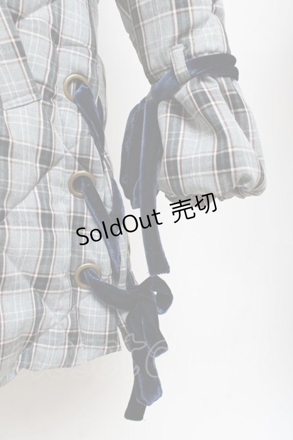 画像3: axes femme POETIQUE / レースアップエコダウンコート M ブルーグレー Y-25-10-28-098-AX-CO-SZ-ZI (3)