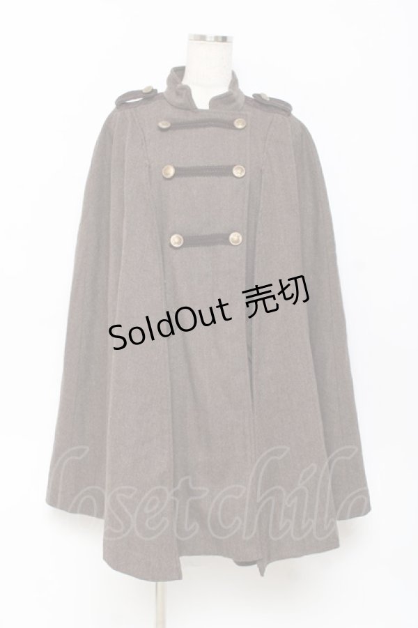画像1: axes femme / ナポレオンマント風コート M 茶 Y-25-10-28-100-AX-CO-SZ-ZI (1)