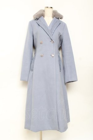 画像: axes femme / テーラー襟コート L サックス Y-25-10-28-102-AX-CO-SZ-ZY