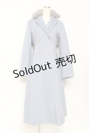 画像: axes femme / テーラー襟コート L サックス Y-25-10-28-102-AX-CO-SZ-ZI