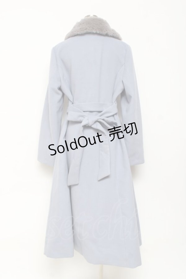 画像2: axes femme / テーラー襟コート L サックス Y-25-10-28-102-AX-CO-SZ-ZI (2)