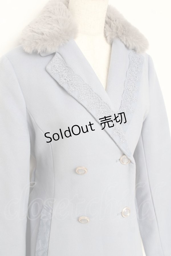 画像4: axes femme / テーラー襟コート L サックス Y-25-10-28-102-AX-CO-SZ-ZI (4)