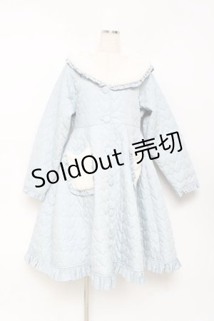 画像: axes femme kawaii / ハートキルティングコート M サックス Y-25-10-28-103-AX-CO-SZ-ZI