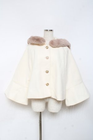 画像: axes femme POETIQUE / ベルスリーブショートコート M 生成り Y-25-10-28-105-AX-CO-SZ-ZY