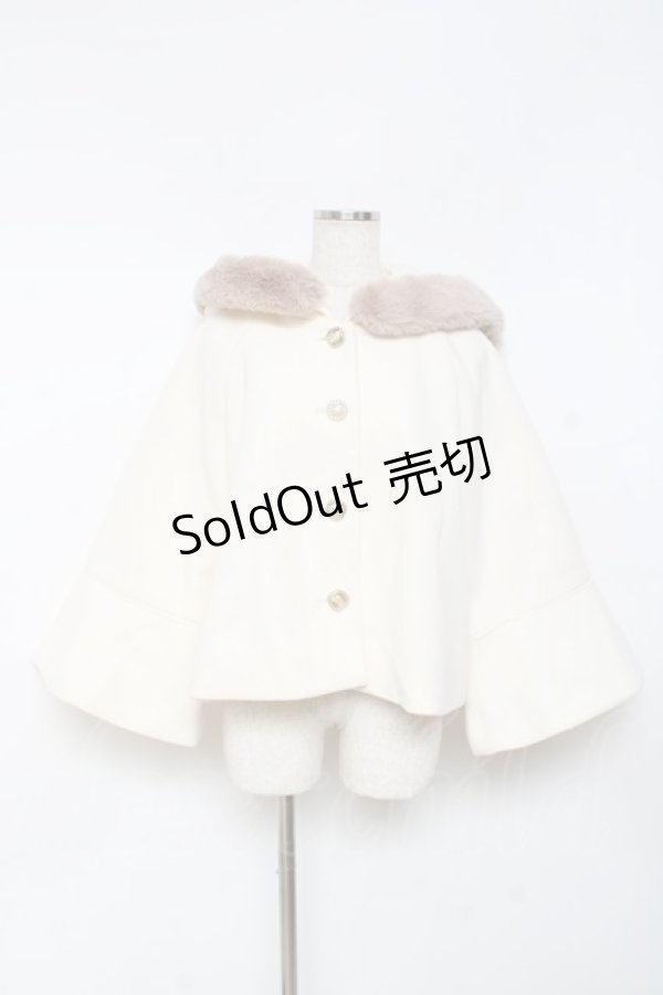 画像1: axes femme POETIQUE / ベルスリーブショートコート M 生成り Y-25-10-28-105-AX-CO-SZ-ZY (1)