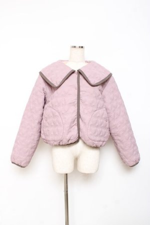 画像: axes femme POETIQUE / ハートキルティングブルゾン M ピンク Y-25-10-28-106-AX-JA-SZ-ZY