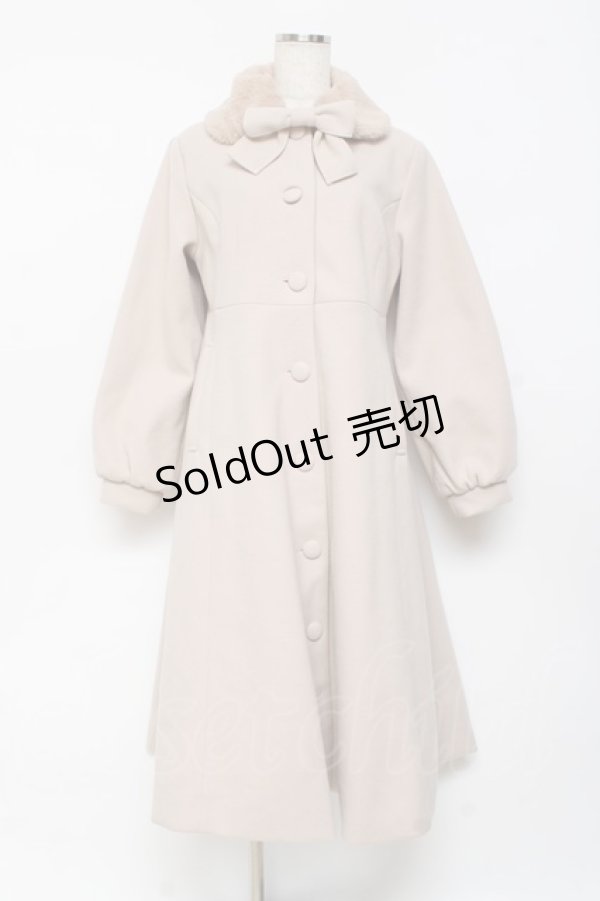 画像1: m petit by misako / AM*リボンコート M ベージュ Y-25-10-28-107-LO-JA-SZ-ZY (1)