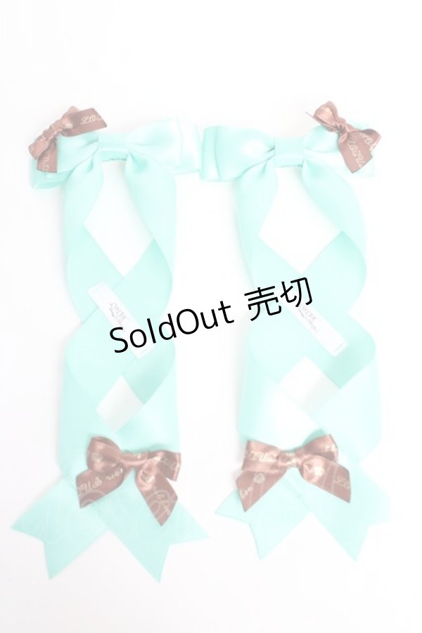 画像1: LOTUS ribbon / ツインテールリボンバレッタ   Y-25-10-28-014-EL-ZA-SZ-ZT486-F004 (1)