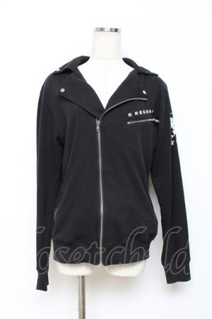 画像: LISTEN FLAVOR / ユニコーンハートライダースジャケット  黒 Y-25-10-28-109-PU-JA-SZ-ZY