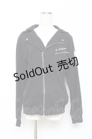 画像: LISTEN FLAVOR / ユニコーンハートライダースジャケット  黒 Y-25-10-28-109-PU-JA-SZ-ZY